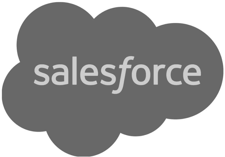 The salesforce logo on a black background.