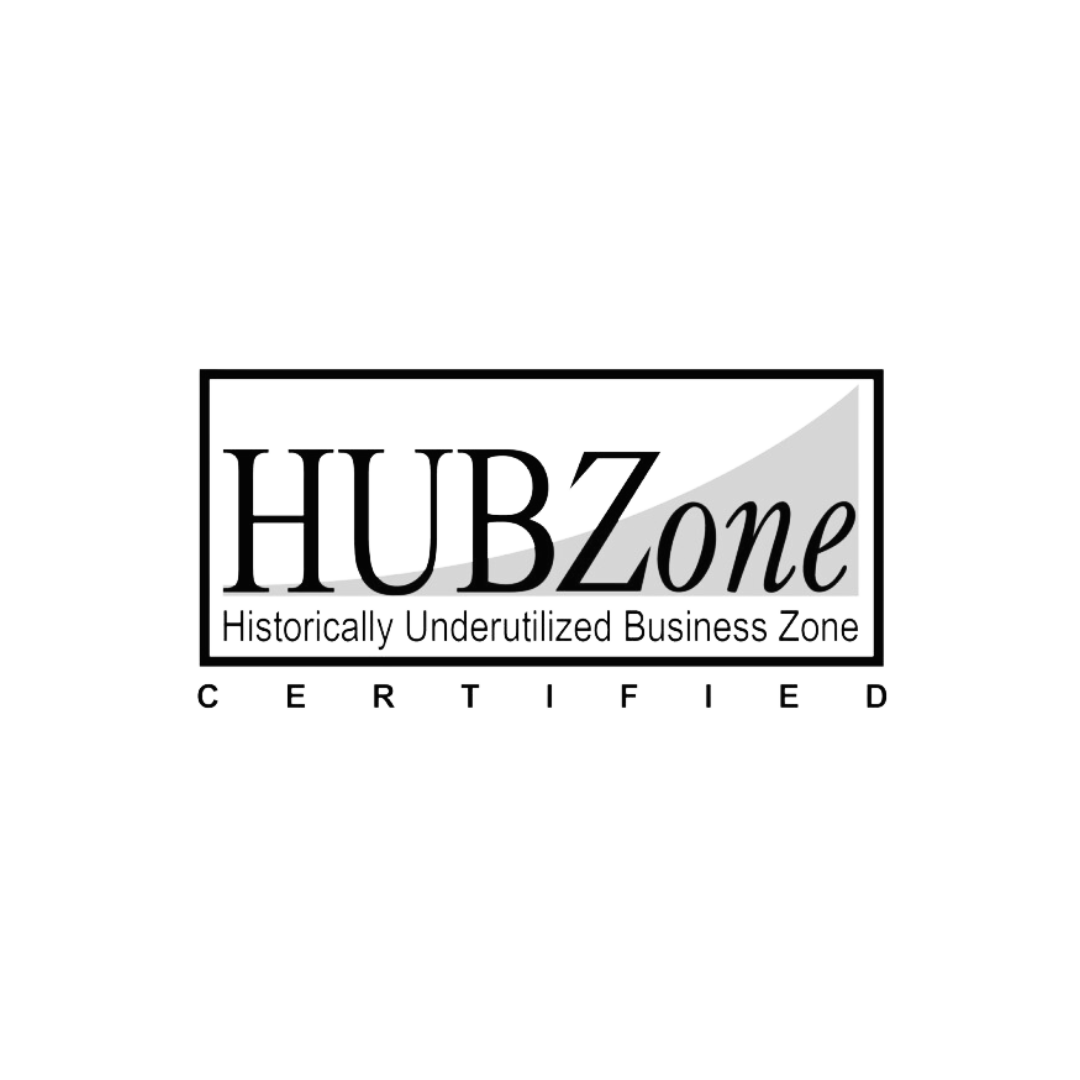 Hub zone logo on a black background.